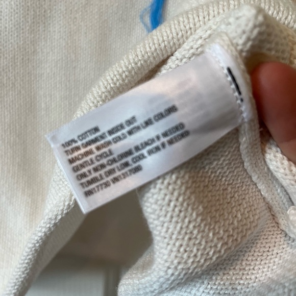 Wild Fable Women's Wide Crewneck Pullover Sweater Offwhite Blue Star, XS, NWT - Picture 12 of 12